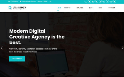 Assurance - Entreprise d'assurance avec modèle Joomla Page Builder