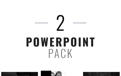 Black &amp; White Presentation Pack PowerPoint template