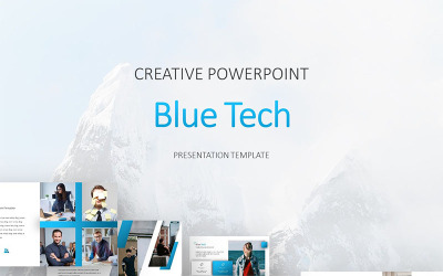Blue Tech шаблон PowerPoint