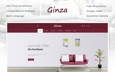Ginza - Furniture Store OpenCart Template