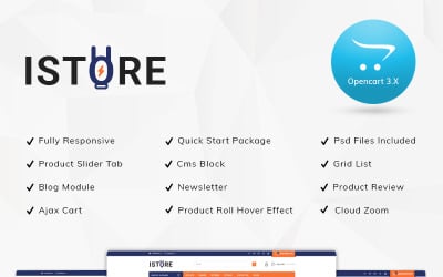 iStore - шаблон OpenCart електронного магазину