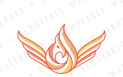 Modelo de logotipo Phoenix Flame