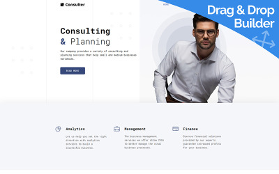 Moto CMS 3 Template namens "Consulting Company" #79979