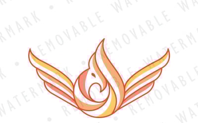 Plantilla de logotipo de Phoenix Flame