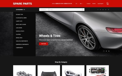 Reszponzív Spare Parts - Automobile Replacement Parts Clean Bootstrap Ecommerce PrestaShop sablon 79913