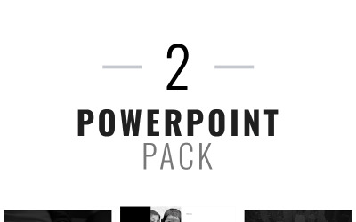 Siyah Beyaz Sunum Paketi PowerPoint şablonu