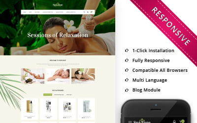 Spazone - responsywny szablon OpenCart dla salonu masażu