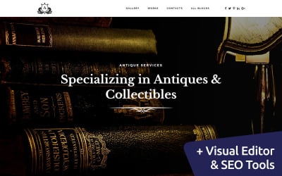 Antique - Collectibles Site Landing Page Template