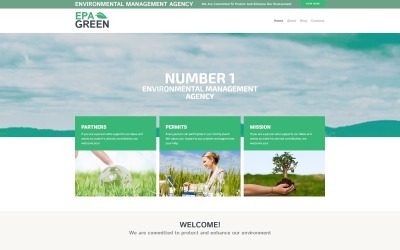 "Epa Green Lite - Environmental Responsive" Responsive WordPress thema №80039