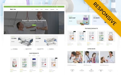 Medxine - modelo responsivo OpenCart para loja de medicamentos