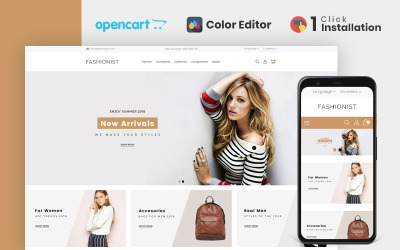 Modèle OpenCart de magasin de mode de mode