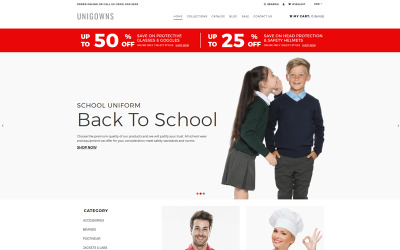 Unigowns - Uniform Store Clean Shopify-tema