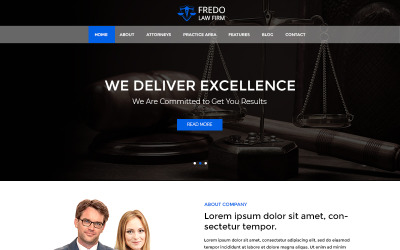 Bufete de abogados Fredo - Plantilla PSD de bufete de abogados