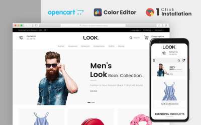 OpenCart Vorlage namens "Look Fashion Store" #80141