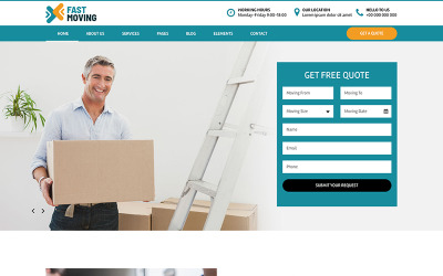 PSD šablona "Fast Moving - Movers & Packers" #80158