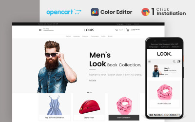 Responsive Look Fashion Store OpenCart Template #80141