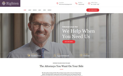 Righten - modelo de HTML consultivo do Moto CMS
