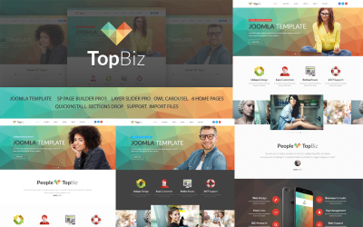 TopBiz - Адаптивный корпоративный шаблон Joomla