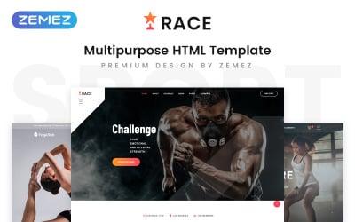 Verseny - Sportesemény kreatív többcélú HTML5 webhelysablon