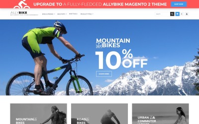 AllyBike - ZDARMA sportovní eCommerce Magento téma