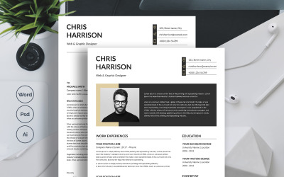 Modelo de currículo de Chris Harrison