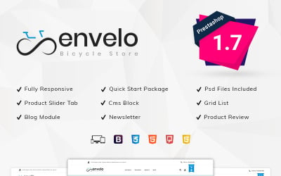 Тема PrestaShop для магазина велосипедов Envelo