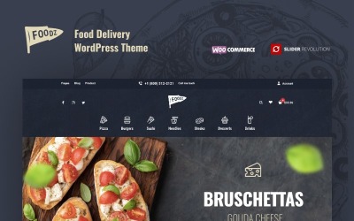 WooCommerce Theme namens "Foodz - Pizza, Sushi, Fast Food Delivery & Restaurant" #80268