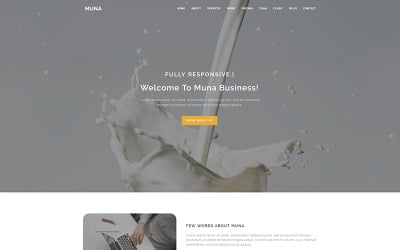 Muna - obchodní šablona vstupní stránky