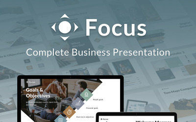 Plantilla de PowerPoint - diapositivas de negocios de enfoque