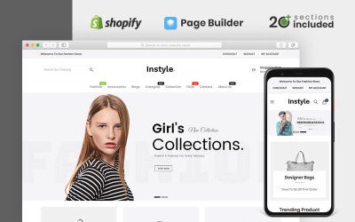 Responsive Instyle Fashion Shopify Theme #80308