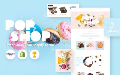 Reszponzív Popshop - Sweet Shop Clean Shopify sablon 80379