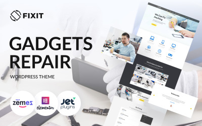 WordPress Theme namens "Fixit - Gadgets Repair Multipurpose Modern Elementor" #80333