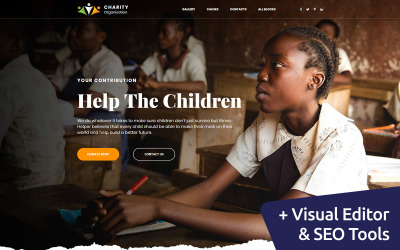 Charita - šablona vstupní stránky nadace