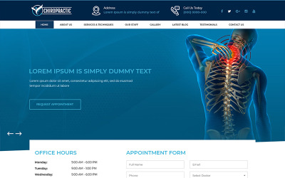 Chiropratique - Modèle PSD de clinique de chiropratique