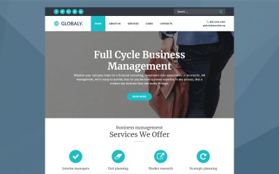 Globaly - Üzleti többcélú, modern WordPress Elementor téma