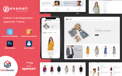 Hexamall - OpenCart-Vorlage für Einkaufszentren
