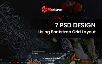 Mariscos - PSD шаблон ресторану морепродуктів