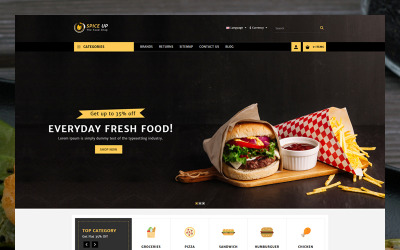 Modello OpenCart Responsive #80492 "SpiceUp Foods Store"