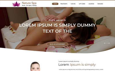 Nature Spa- Spa Services PSD Template