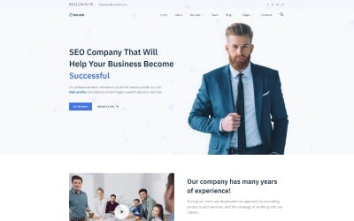 Nulsen - SEO-компания Чистый многостраничный HTML5 шаблон веб-сайта