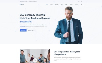 Reszponzív Nulsen - SEO Company Clean Multipage HTML5 Weboldal sablon 80478