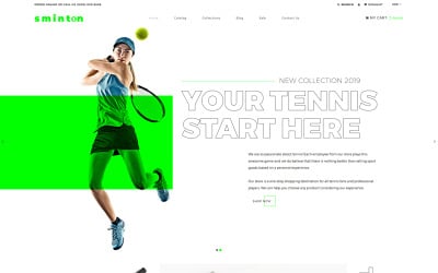 Sminton - Thème Shopify Clean pour Tennis Store