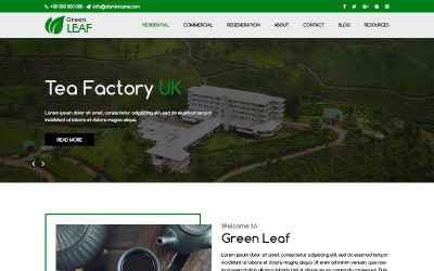 Szablon PSD Green Leaf - Tea Factory #80417
