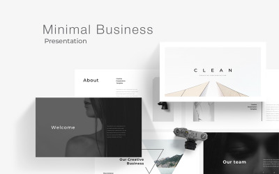 Crispy Minimal Business PowerPoint-mall