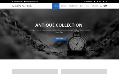 Global Antique - Modello PSD per negozio di antiquariato