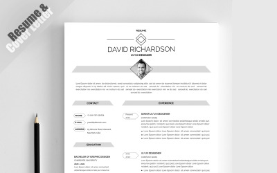 Modèle de CV de David Richardson