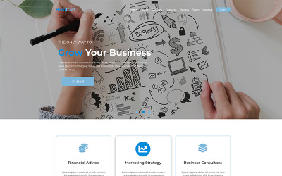 Modello PSD Responsive #80510 "BusiCart - Finance / Consultancy Business"