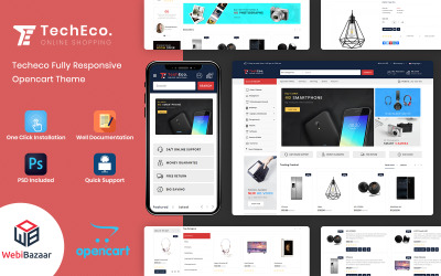 Techeco - A bevásárlóközpont OpenCart sablonja