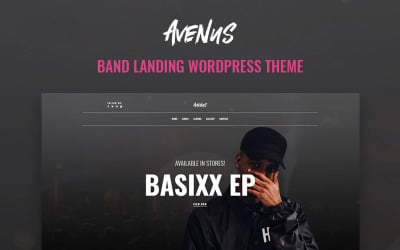 Avenus - Muziek Eén pagina Modern WordPress Elementor-thema