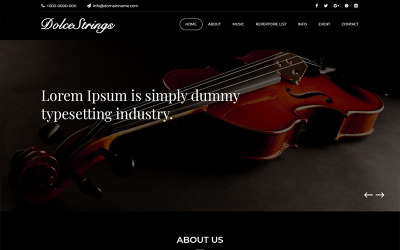 Dolcestrings - Music Band PSD Template PSD sablon 80619